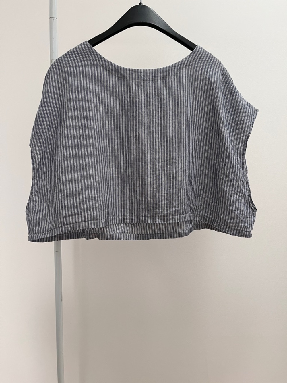 L’atelier du Presbytère pure linen Louise top OS blue white stripe lagenlook - Picture 2 of 7